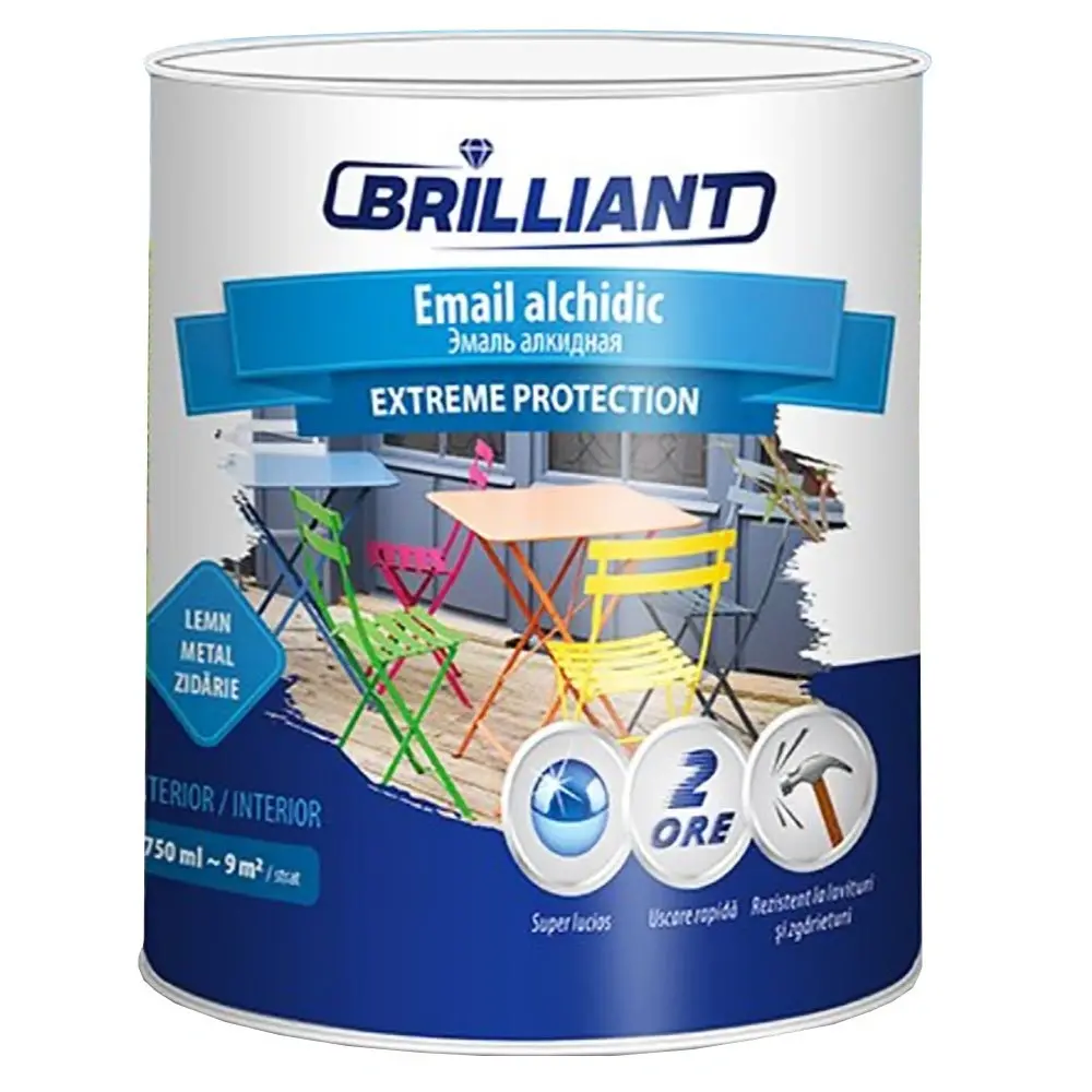Email alchidic Brilliant Extreme albastru deltaic 0.75L
